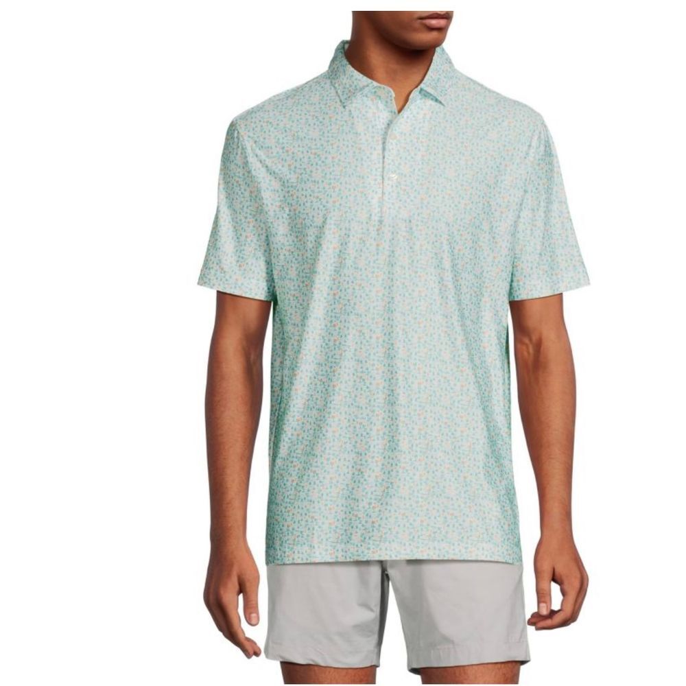 HICKEY FREEMAN Graphic Golf Polo Size Medium Green‎